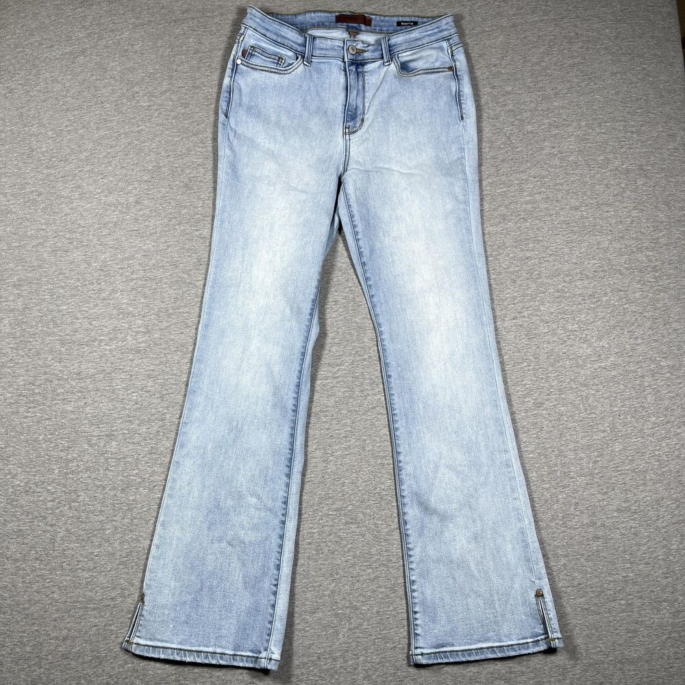 Judy Blue Jeans Juniors 11/30 Blue Bootcut Mid Rise Stretch Light Wash